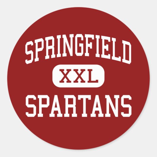 Springfield - Spartans - Middelbare school - Akron Ronde Sticker (Voorkant)