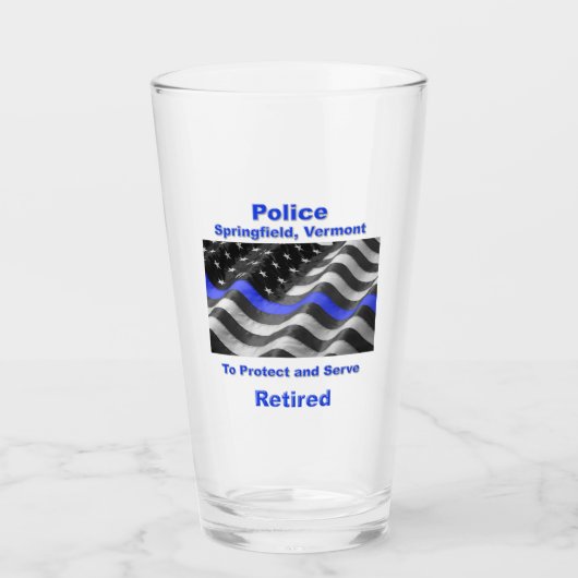 Springfield, Vermont. Police Glas (Voorkant)