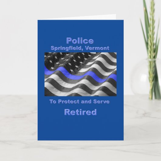 Springfield, Vermont. Police Kaart (Voorkant)