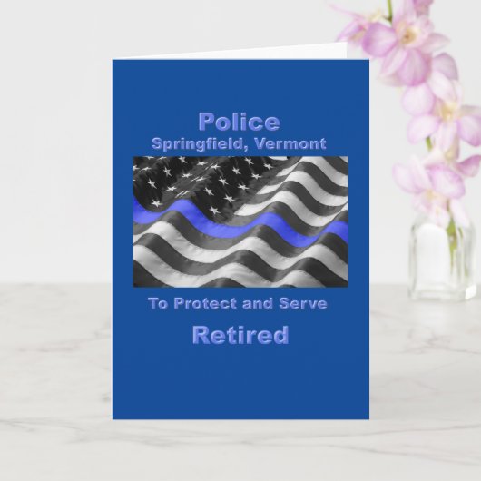 Springfield, Vermont. Police Kaart (Orchidee)