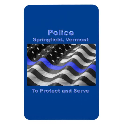 Springfield, Vermont. Police Magneet (Verticaal)