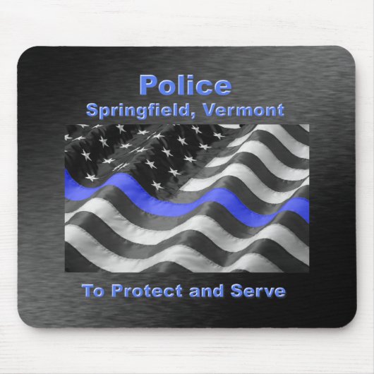 Springfield, Vermont. Police Muismat (Voorkant)