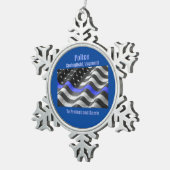 Springfield, Vermont. Police Tin Sneeuwvlok Ornament (Rechts)