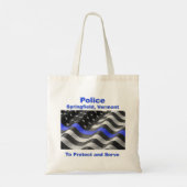 Springfield, Vermont. Police Tote Bag (Achterkant)