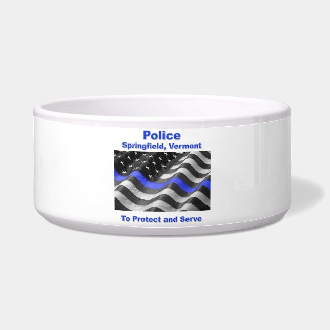 Springfield, Vermont. Police Voerbakje (Voorkant)