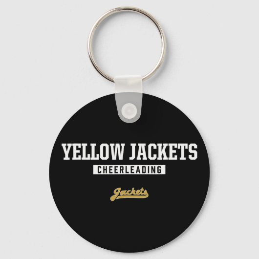 Springfield Yellow Jackets Logo Cheerleading HS Sleutelhanger (Voorkant)