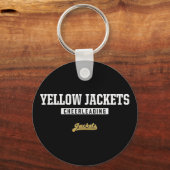 Springfield Yellow Jackets Logo Cheerleading HS Sleutelhanger (Voorkant)