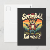 Springflied Eet Wat Trump Verkiezing Kat Cowboy Briefkaart (Voorkant / Achterkant)