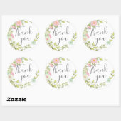 Springflowers wedding collection- danke ronde sticker (Vel)