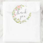 Springflowers wedding collection- danke ronde sticker (Tas)