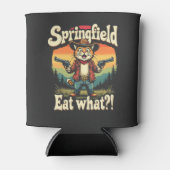 Springfly eet wat Trump verkiezing kat cowboy Blikjeskoeler (Voorkant)