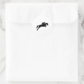 springgalopperend looppaard ronde sticker (Tas)