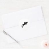 springgalopperend looppaard ronde sticker (Envelop)