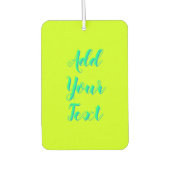 SpringGreen 3D Azure Moderne naam Funny Limoen Yel Luchtverfrisser (Voorkant)