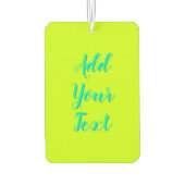 SpringGreen 3D Azure Moderne naam Funny Limoen Yel Luchtverfrisser (Achterkant)