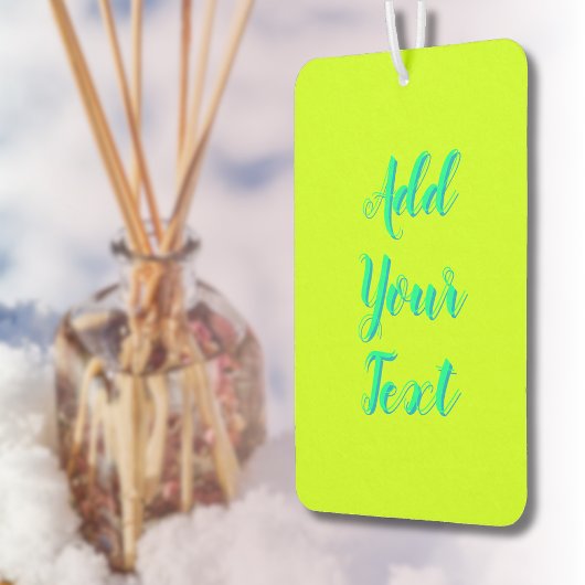 SpringGreen 3D Azure Moderne naam Funny Limoen Yel Luchtverfrisser