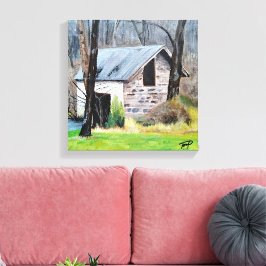 Springhouse - Gettysburg, PA Canvas Afdruk (Insitu (Woonkamer))
