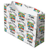 Springkasteel Jumping Castle Bal Kinderen Naam Groot Cadeauzakje (Achterkant Gekanteld)