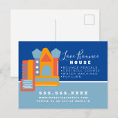 Springkasteel Logo Feest Carnaval Verhuur Bedrijf Briefkaart (Voorkant / Achterkant)