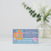 Springkasteel Logo Feest Verhuur Cotton Candy Visitekaartje (Staand voorkant)