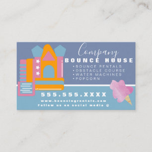 Springkasteel Logo Feest Verhuur Cotton Candy Visitekaartje