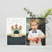 Springkasteel Pastel Kleur Spring Foto Kinderen Ve Bedankkaart (Staand voorkant)