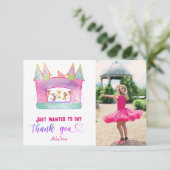 Springkasteel Springen Speel Turnen Kinderverjaard Bedankkaart (Staand voorkant)