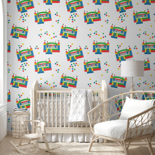 Springkasteel Springend Kasteel Bal Cute Patroon Behang