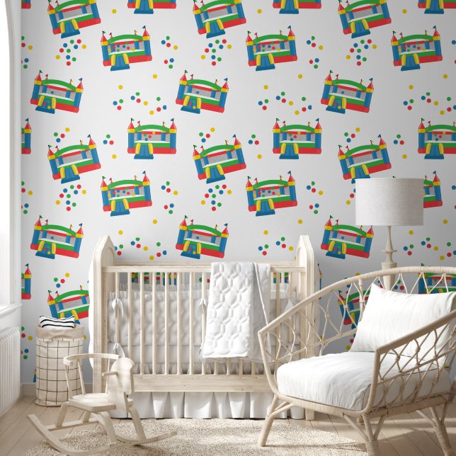 Springkasteel Springend Kasteel Bal Cute Patroon Behang (Kinderen)