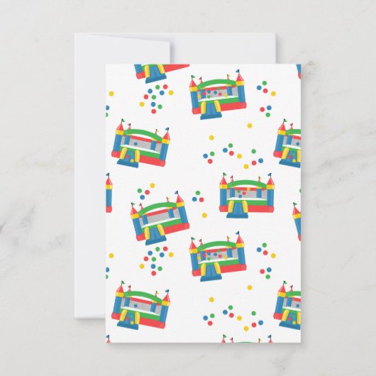 Springkasteel Springkasteel Bal Cute Kinderen Bedankkaart (Achterkant)