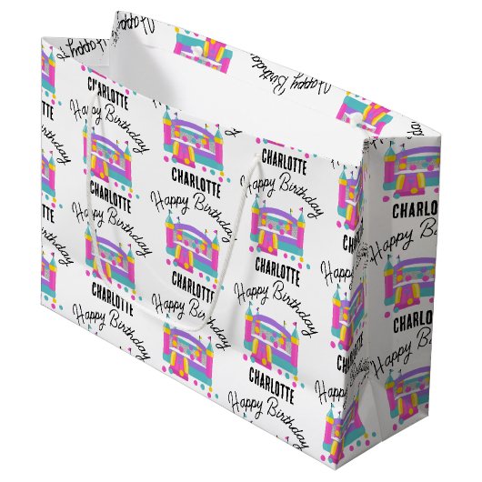 Springkasteel Springkasteel Meisjes Verjaardagsfee Groot Cadeauzakje (Voorkant Gekanteld)