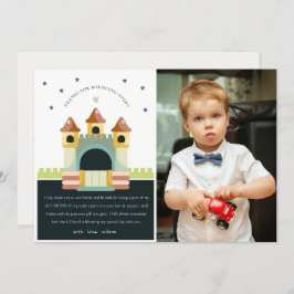 Springkasteel Sprong Foto Kinderen Verjaardag Bedankkaart