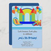 Springkasteel Verjaardagsfeest Uitnodiging (Voorkant / Achterkant)