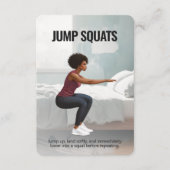 Springknieën Fitnesskaart met Blauwe Achterkant Save The Date (Voorkant)