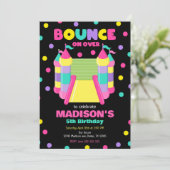 Springkussen Springfeest Verjaardagsfeestje Meisje Kaart (Staand voorkant)