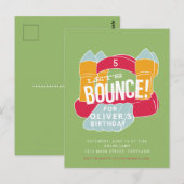 Springkussen verjaardagsfeest ontwerp uitnodiging (Voorkant / Achterkant)