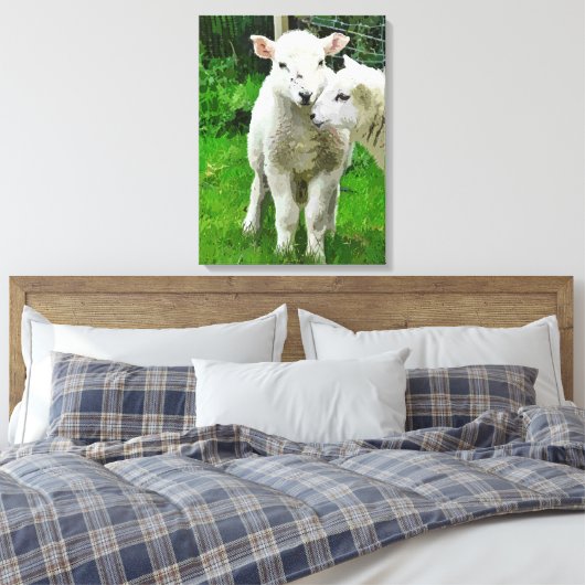SPRINGLAMBS CANVAS AFDRUK (Insitu (Slaapkamer))