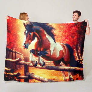 Springpaard Fleece Deken