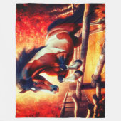 Springpaard Fleece Deken (Voorkant)