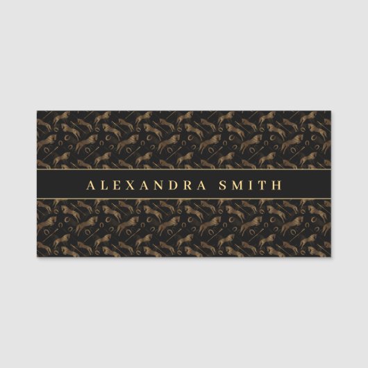 springpaard | Krabbel Paard | Paardentrainer Naamplaatje (Voorkant)