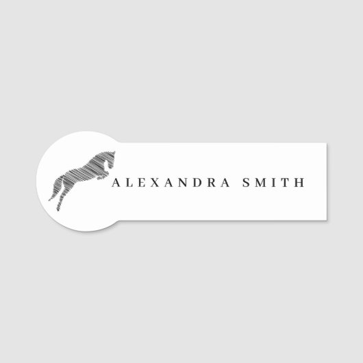 springpaard | Krabbel Paard | Paardentrainer Naamplaatje (Voorkant)