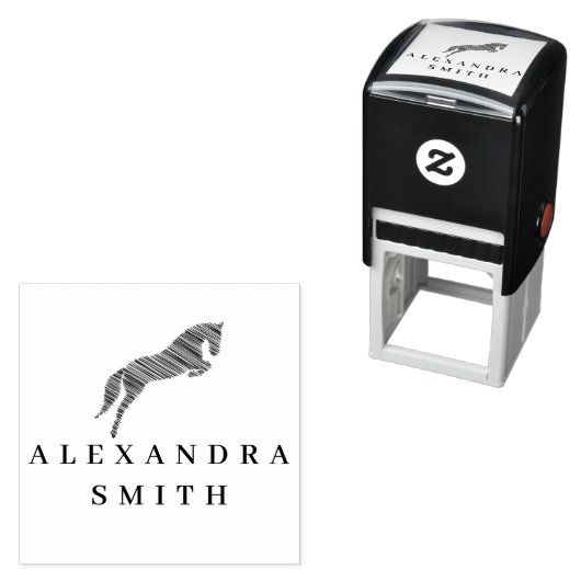 springpaard | Krabbel Paard | Paardentrainer Zelfinktende Stempel (In situ)