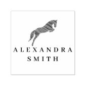 springpaard | Krabbel Paard | Paardentrainer Zelfinktende Stempel (Design)