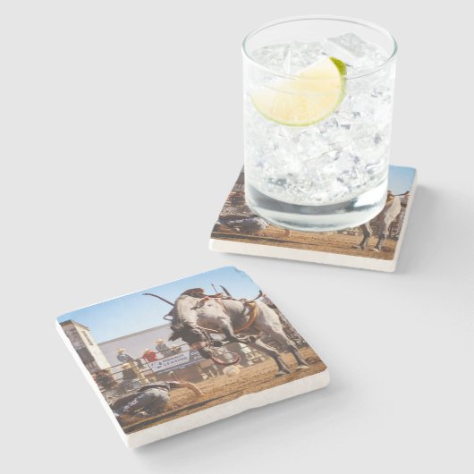 springpaard stenen onderzetter (Zijkant)