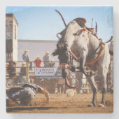 springpaard stenen onderzetter (Voorkant)