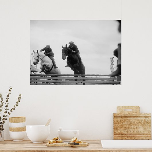  springpaarden poster (Keuken)