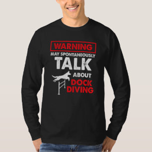 Springplank Duikende Hond Sprong Zwembad Bord Trai T-shirt