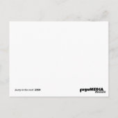 springplank op de weg briefkaart (Achterkant)