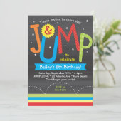 springplank van Birthday Colorful Chalkboard Kaart (Staand voorkant)
