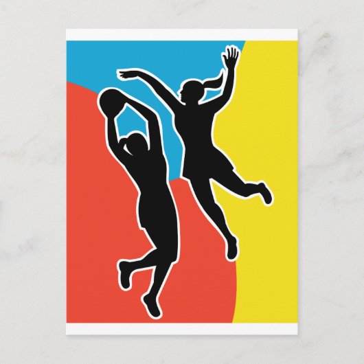 springplank van de netbalspeler briefkaart (Voorkant)